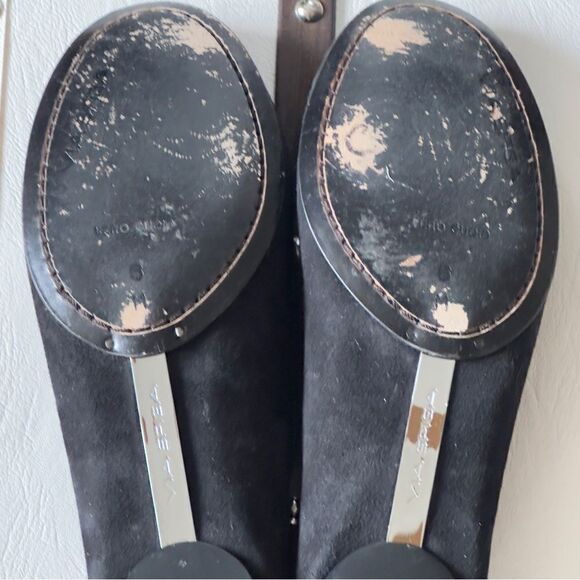 Via Spiga Black Suede Spiral Sequin Moccasin Loafers Size 6M - Picture 16 of 16